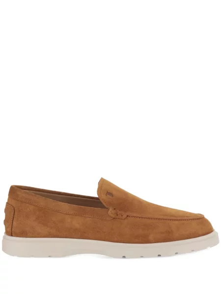 Pantofi loafer Tod's din piele de căprioară maro