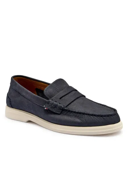 Tommy Hilfiger Bőr loafer cipők kék
