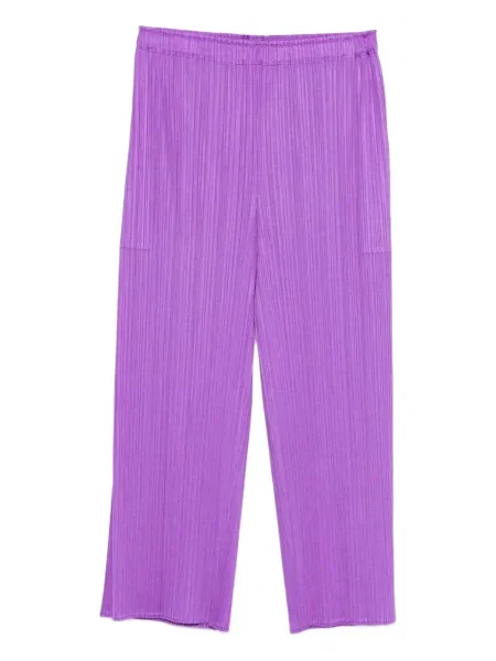 Pantaloni Pleats Please Issey Miyake plisate violet
