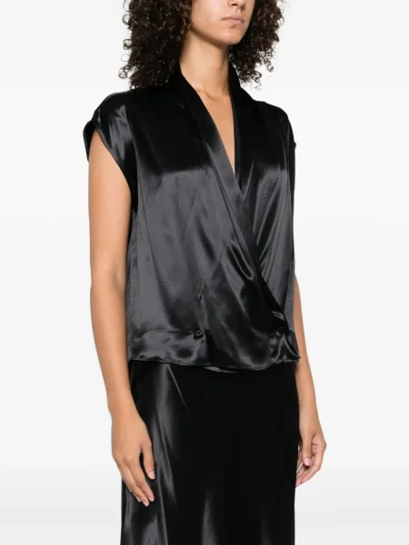 Bluză Alberta Ferretti din satin negru