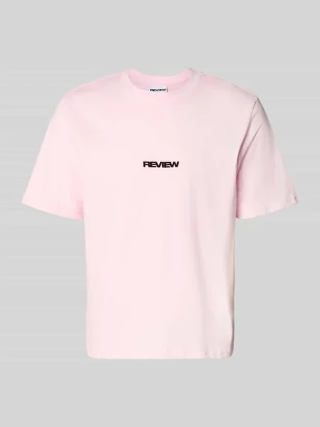 T-shirt z logo i okrągłym dekoltem Review