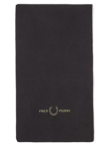 Fred Perry szalik z bawełną czarna