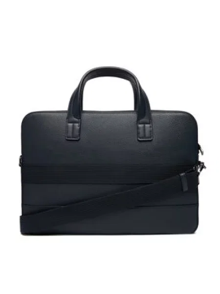 Torba za laptop Tommy Hilfiger Th Central Slim Computer Bag Tamnoplava bijela