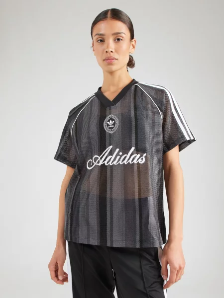 ADIDAS ORIGINALS Majica Summer Glow siva / tamo siva / crna bijela