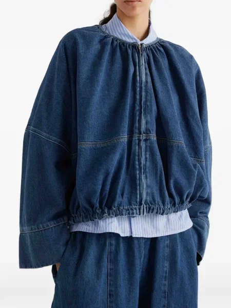 Długa kurtka Meimeij niebieska