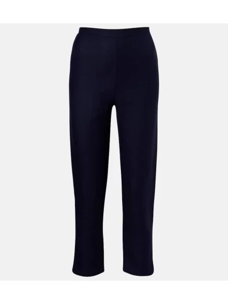 Ľanové nohavice Adriana Degreas modrá