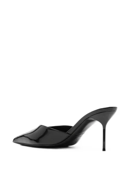 Papuci tip mules Paris Texas din piele negru