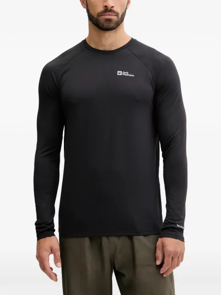 Lung tricou Jack Wolfskin negru
