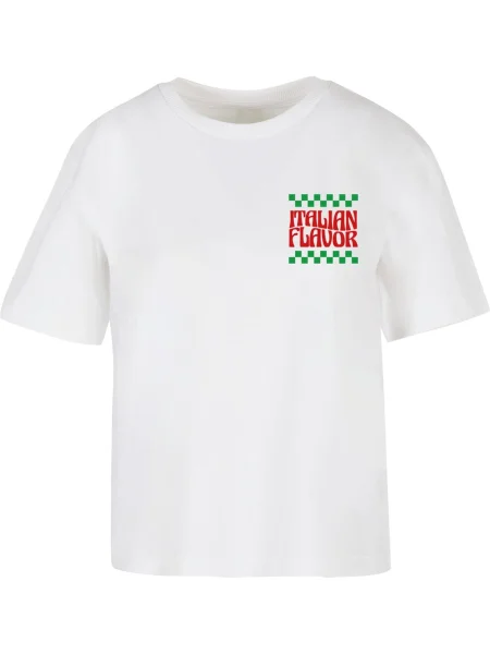 Miss Tee Tricou Italian Flavor verde / sângeriu alb
