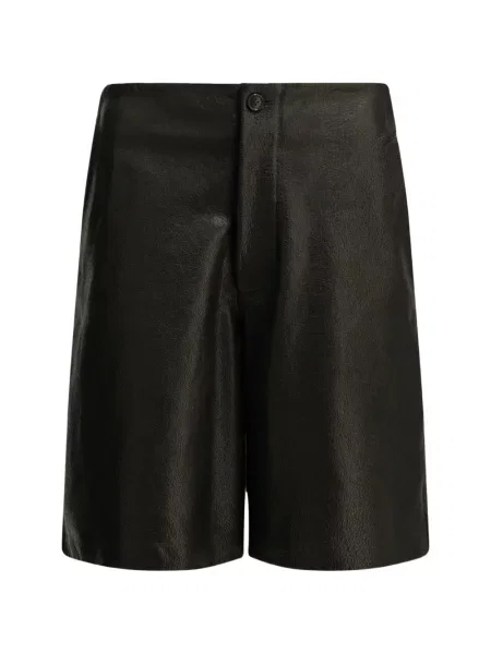 Pantaloni scurți Semper din piele negru