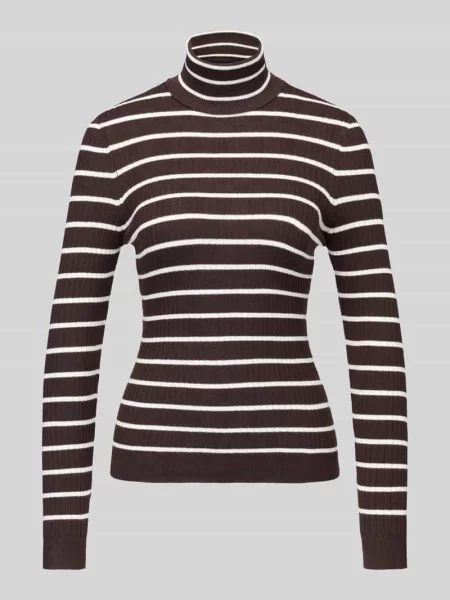 Sweter z golfem z prążkowaną dzianiną o fakturze Only