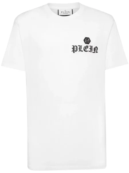 Tricou Philipp Plein cu imagine alb