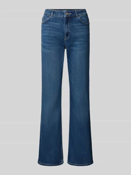 Jeansy Bootcut z 5 kieszeni Christian Berg Woman niebieskie