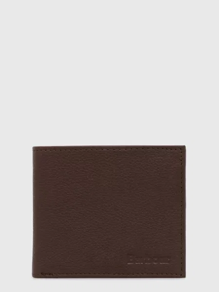 Barbour portofel de piele Padbury Billfold bărbați maro