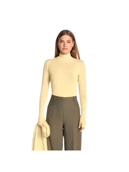 Sweter z golfem Riani do golfa żółty