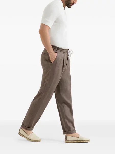 Kalhoty Brunello Cucinelli hnědé