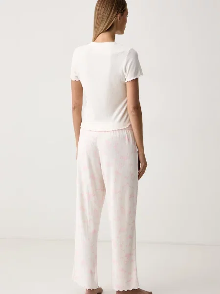 Juicy Couture Pizsama rózsaszín / fehér bézs