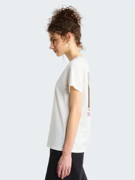 Короткая футболка The North Face с коротким рукавом белая