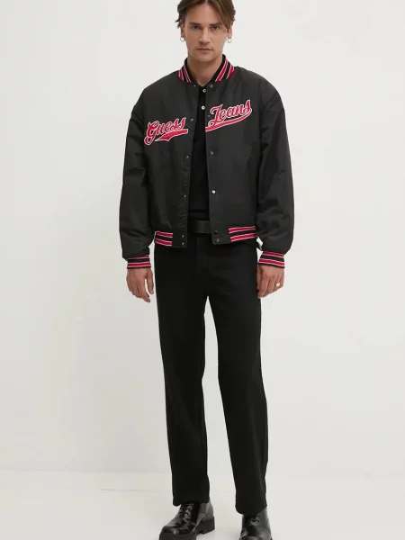 Поло Guess Jeans однотонне чорний