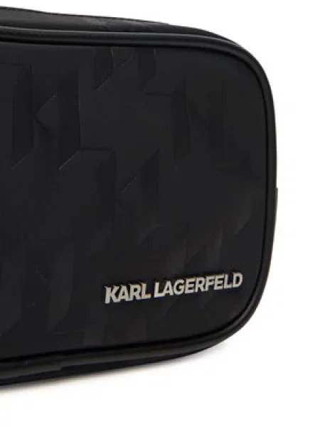 KARL LAGERFELD Torbica za okrog pasu﻿ črna