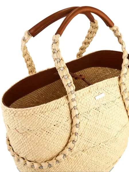 Слама плажна чанта Aquazzura