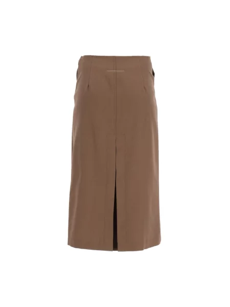 Maison Margiela spódnica z wełną brązowa