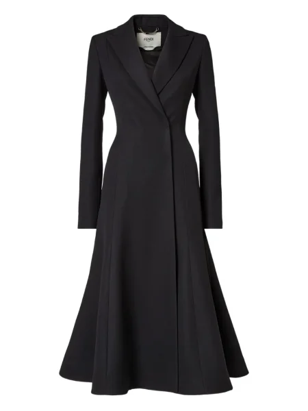 Płaszcz Fendi wełniany czarny