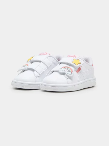 Дитячі Кеди низькі PUMA Smash Badges V Inf комбінований верх білий