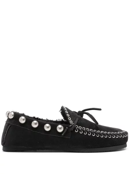 Pantofi loafer Isabel Marant din piele de oaie negru