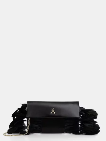 Patrizia Pepe geantă plic pentru femei din piele negru