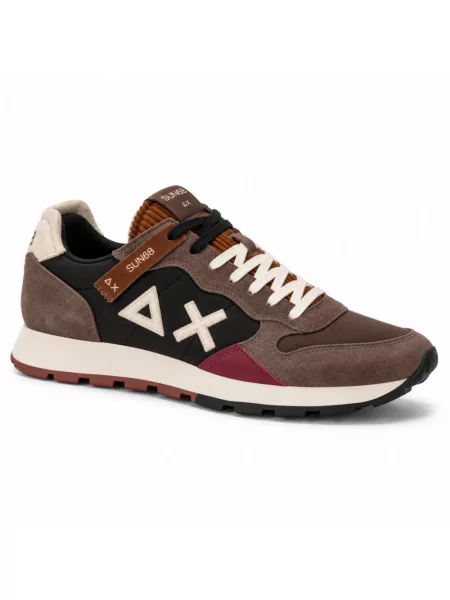 Sneakersy Sun68 brązowe