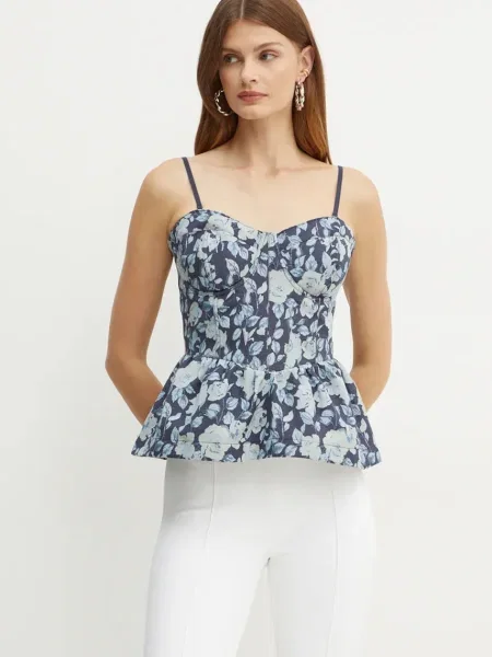 Блуза Guess с принт синьо