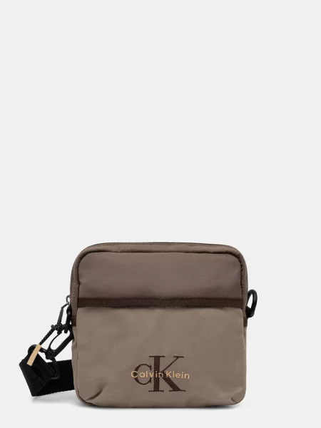 Calvin Klein Geantă crossover Bold Clrblk Square Crossobdy Maro bej