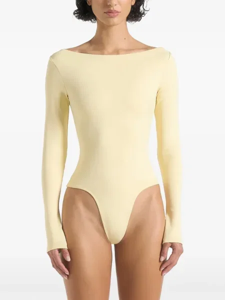 Body Manière De Voir cu decolteu barcă galben