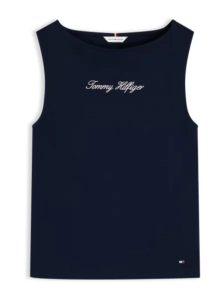 TOMMY HILFIGER Top bleumarin / alb albastru