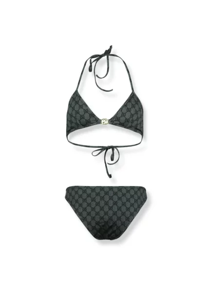 Bikini Gucci z nadrukiem z dżerseju czarne