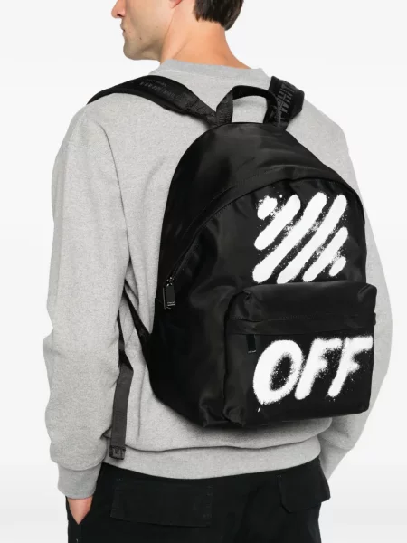 Rucsac Off-white cu imagine alb