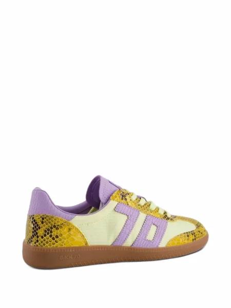 Sneakerși Back 70 cu model piele de șarpe galben