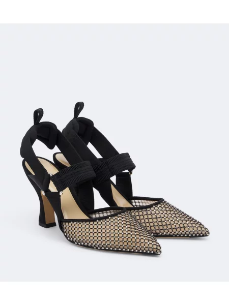 Pantofi cu toc Fendi din piele de căprioară negru