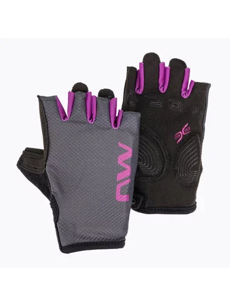 Cyklistické rukavice Northwave Active šedo-růžove šedé