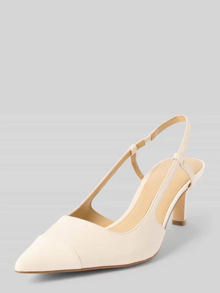 Czółenka ze skóry naturalnej model ‘Alora’ Michael Michael Kors biała