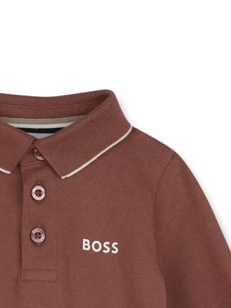 Koszulka polo dziecięca Bosswear brązowa