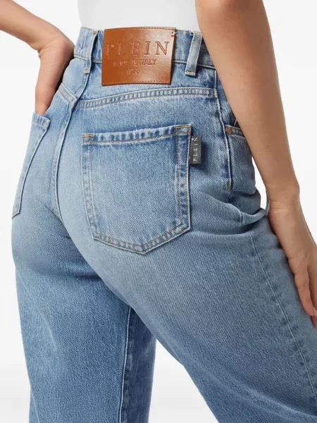 Cropp blugi conici Philipp Plein albastru