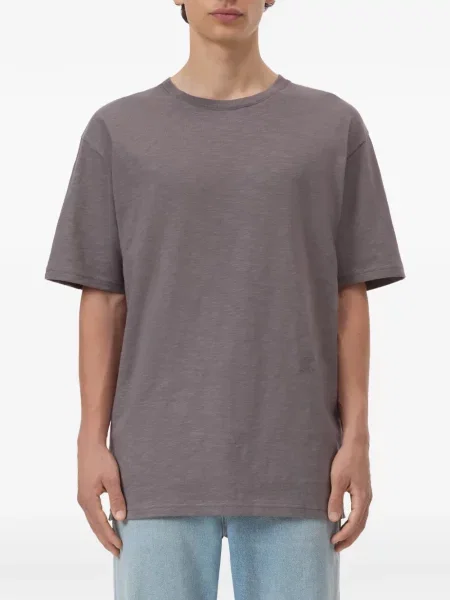 Tricou Closed cu broderie gri