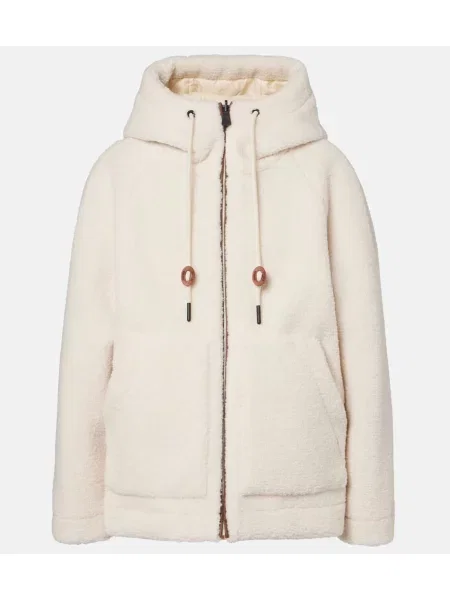 Kurtka puchowa Moncler Grenoble polarowa biała