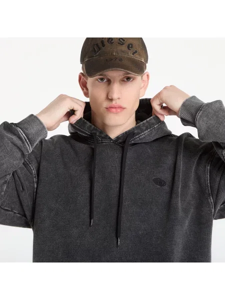 Φούτερ Diesel S-Boxt-Hood-Den Sweatshirt Black/ Violet L μαύρο