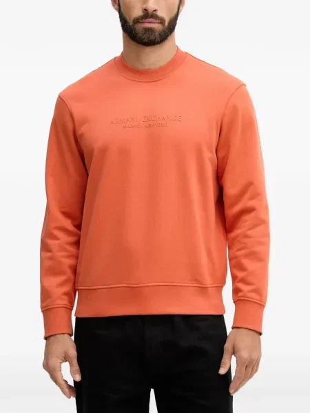 Hanorac Armani Exchange cu autograf portocaliu