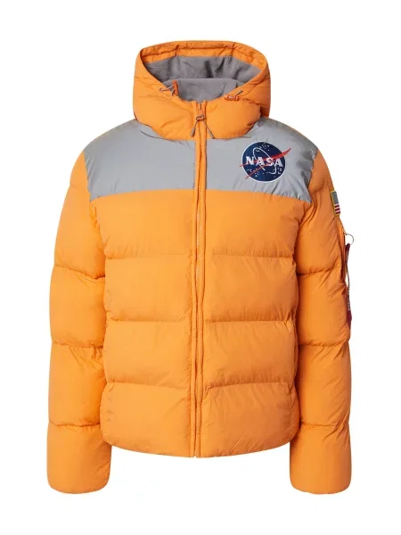 Alpha Industries Vatovaná bunda Oranžová bílá