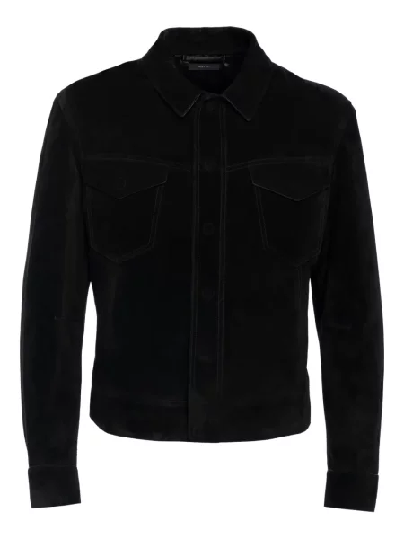 Cămașă Tom Ford din piele negru
