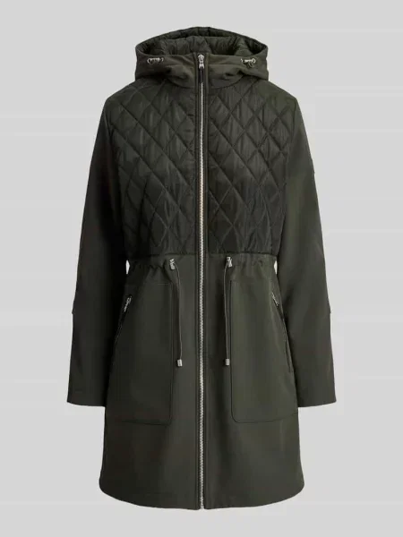 Płaszcz pikowany o kroju regular fit z tunelem Lauren Ralph Lauren